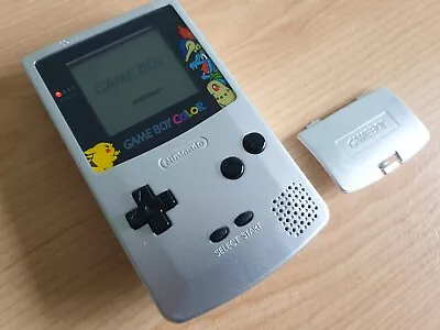 Silver Pokemon Nintendo Game Boy Color Console + Battery Cover - CGB-JPN-1 Used • £119