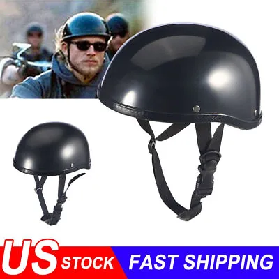 Motorcycle Helmets Half Face Helmet Protection Motorcycle Helmets Vintage Black • $21.88