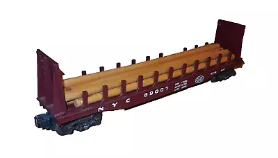 K-line O Gauge  New York Central Flat Car No. 69001 With Bulkheads And Logs • $10