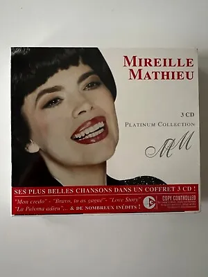 Mireille Mathieu 3 CD Platinum Collection 2000 EMI Import NEW SEALED • $29.69