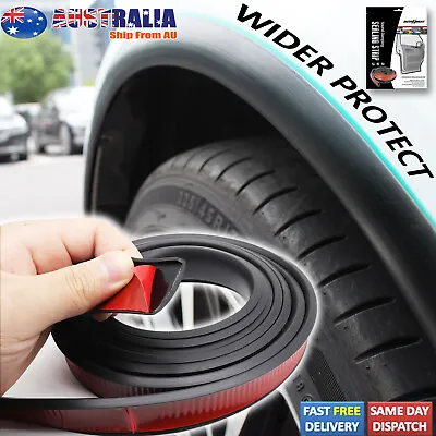 Car Fender Flare Extension Wheel Eyebrow Moulding Trim Arch Seal Strip Rubber 3M • $15.89
