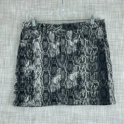 Zara Z1975 Denim Snake Print Skirt Size M - 0470 • $18