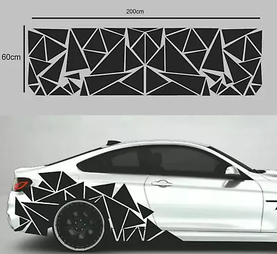 Triangles Sport Racing Car Van Stripes Stickers Decals Vinyl Graphics Adhesive • £27.99