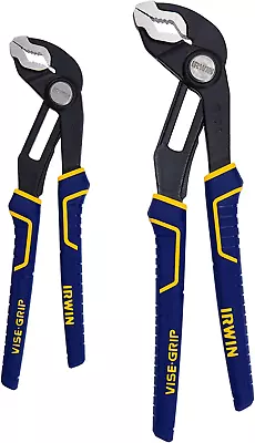 IRWIN VISE-GRIP GrooveLock Pliers Set V-Jaw 2-Piece • $35.28