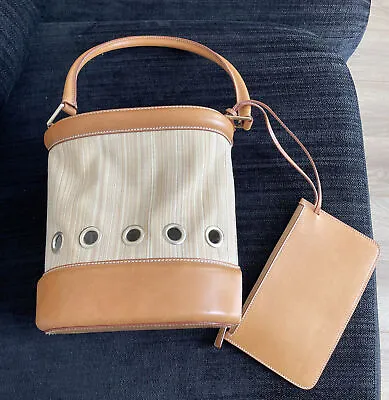 Tanner Krolle Tan Leather Handbag Bucket Design With Purse • £150