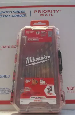 Milwaukee Tool 48-89-4670 15 Pc. Shockwave Impact Duty Red Helix Titanium Drill • $19