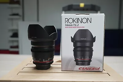 Rokinon Cine DS 16mm T2.2 Wide Angle Cine Lens For Nikon DX - DS16M-N Used • $160