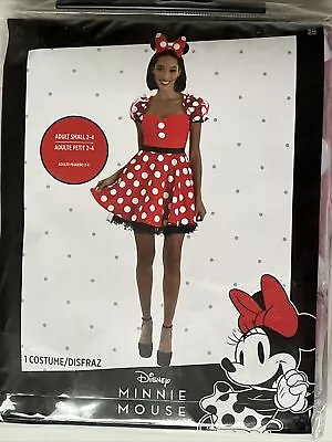 Adult Women's Minnie Mouse Costume W/Headband Size Small 2-4 Cosplay Halloween • $24.95