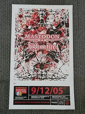 Mastodon / High On Fire Gig Poster. Gojira Slipknot Metallica • $40