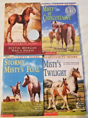 Marguerite Henry Lot Of 4 Trade Pbs. Justin Morgan - Misty - Stormy - Twilight • $11.95