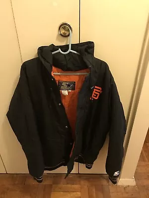 Vintage Starter 1990s San Francisco Giants Hooded Jacket - Size XL • $84.99