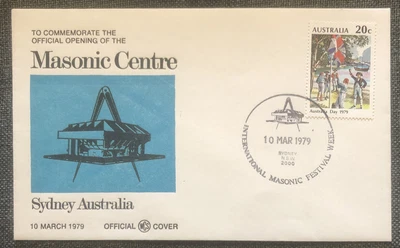 £4.99 • Buy FDC Special Stamp Cover Masons Masonic Australia 1979 Sydney Masonic Centre