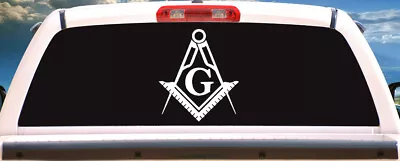 Masonic Free And Accepted Mason Stone Masonry Square Compass  Decal Sticker • $6.99