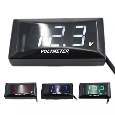 LED 12V- 150V Digital Display Voltmeter Car Motorcycle Voltage Gauge Panel Meter • $12.14