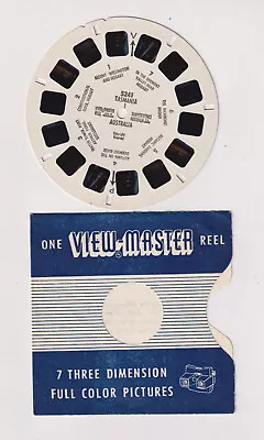 B3525)     1950's VIEW-MASTER REALS  #5241  VIEWS AROUND TASMANIA AUSTRALIA • $3