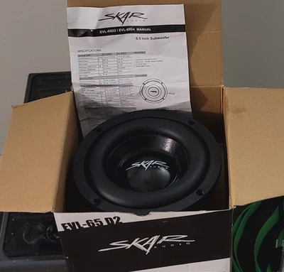 £41.23 • Buy Skar Audio EVL-65 D2 6.5  400 Watt Max Power Dual 2 Ohm Car Subwoofer