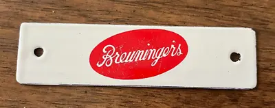 Vintage Breuninger’s Dairy Milk Farm Crate Porcelain Sign Tag Pennsylvania • $25