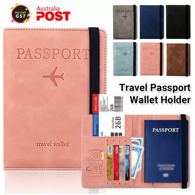 $8.75 • Buy Travel Passport ID Wallet Holder Cover RFID Blocking Card Case Cover Leather