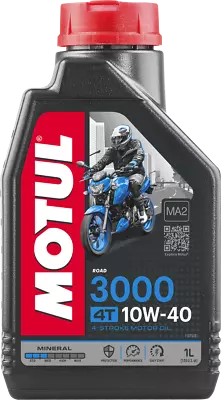 MOTUL 3000 10W-40 Petroleum Mineral 4T 4-Stroke Engine Oil 1Qt • $20.61