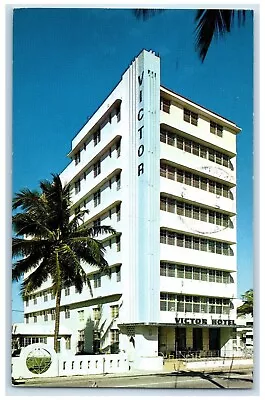 1960 Yaeger Pilzer's Victor Hotel Miami Beach Florida Vintage Antique Postcard • $19.47