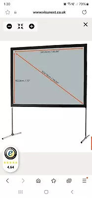 Celexon Fast Fold Screen Mobile Expert Rear Projection 4:3 Flight Cased • £220