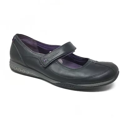 Merrell Allure Loafers Shoes Womens Size 8 US 38.5 EU Black Leather Mary Jane • $25.77