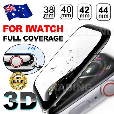 $3.45 • Buy For Apple Watch IWatch 1 2 3 4 5 6 38-40 Mm Tempered Glass FULL Screen Protector