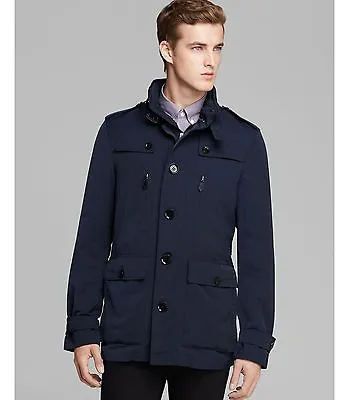 100% Authentic New Men Burberry Bowden Blue Rain Jacket/coat Us Xl • $595