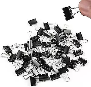  40Pcs Mini Binder Clips 5/8 Inch(15mm) Paper Clamps Micro Size For Office  • $6.81