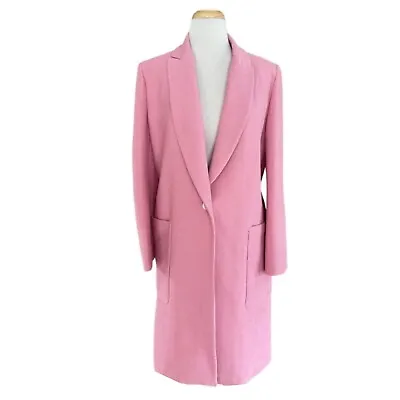 $39 • Buy ZARA BASIC Women’s Pink Textured Coat Sz M