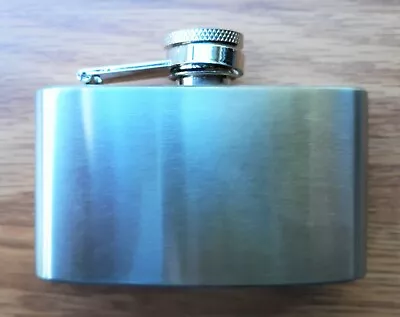 3 Oz  Stainless Steel Pocket Flask With Screw On Cap. • $4.99