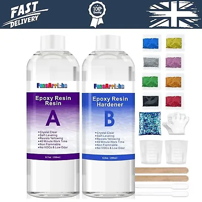 £22.03 • Buy Epoxy Resin 500ml, Crystal Clear Resin And Hardener Kit For Casting And Coating