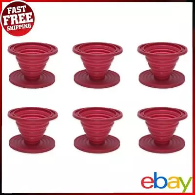 Collapsible Silicone Coffee Dripper Filter Reusable Foldable Cone Drip Cup ✅ • £23.99