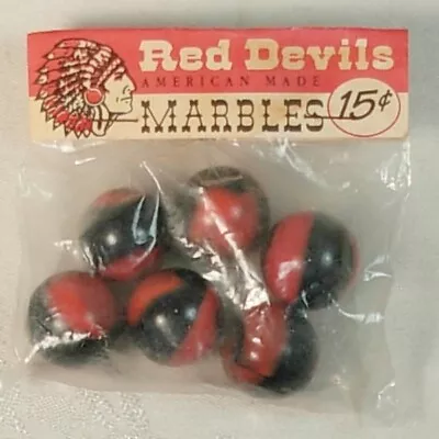 Red Devils American Made Marbles In Bag Shooters • $24.99