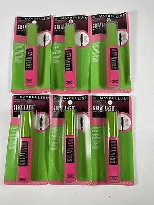 Lot Of 6 Waterproof Maybelline Great Lash Mascara 0.43 Fl Oz Brownish Black 112 • $27.99