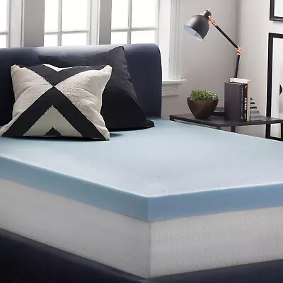 LUCID 2 3 4 Inch Cooling Gel Memory Foam Mattress Topper - Queen • $20.14