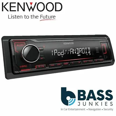 Kenwood KMM-204 - Mechless USB AUX Android IPod IPhone Car Stereo Radio • £65