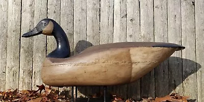 CA 1910-20's HOLLOW CANADA GOOSE DECOY BARNEGAT BAY? NEW JERSEY EARLY PNT 25  LG • $600
