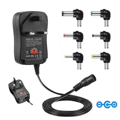 £12.99 • Buy R 30W Universal AC/DC Power Supply Plug Charger Multi Adjustable Voltage Adapter