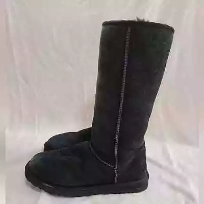 Ugg Australia Women's Black Classic Tall Shearling Boots Size 8 • $50