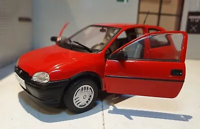 Opel Vauxhall Corsa Red 1.2 SR B 3 Door 1:24 Scale Model Diecast Car 1993 • $62.75