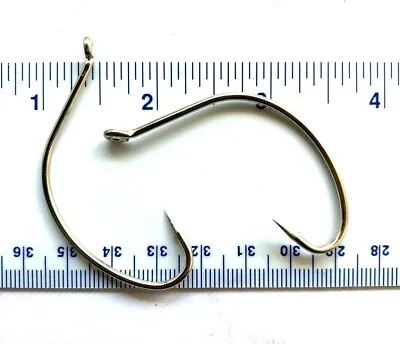 100 GT 2X Nickel Wide Gap Hollow Point Kahle Fish Hooks Size 7/0- Kahle Hooks • $21.99