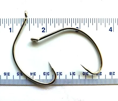 50 GT 2X Nickel Wide Gap Hollow Point Kahle Fish Hooks Size 7/0 - Kahle Hooks • $14.99