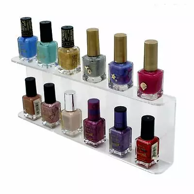 Wall Mounted Nail Polish Acrylic Shelving Model Paints Bottles 300mm (DS68) • £8.04