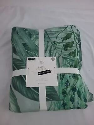 M&S Bedding King Size Duvet Cover Set Peacock Embroidered Cotton RRP £79 NWOT F2 • £29