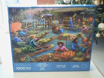 £4 • Buy WHSmith: FLOATING WATER MARKET By Mat Salmon Jigsaw Puzzle (1000 Piece)