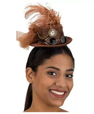 Steampunk Mini Top Hat Headband - Brown - Goggles - Costume Accessories - Adult • $16.99