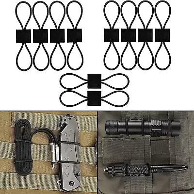 10Pcs Elastic PTT Retainer Tactical MOLLE Storage Strap Antennas Cable Organizer • $10.70