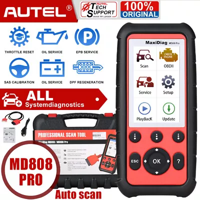 AUTEL MaxiDiag MD808 Pro Full System Car Diagnsotic Scanner BMS/Oil Reset/EPB • $299