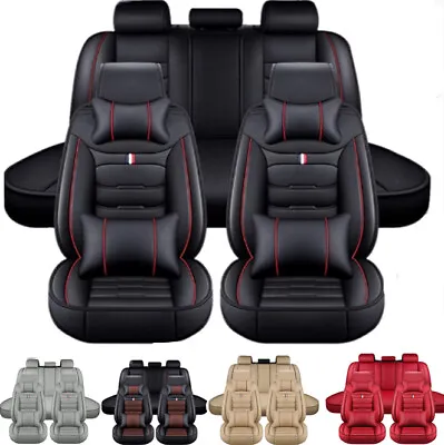 For Mercedes-Benz Car Seat Cover 5-Seat Front & Rear Full Set PU Leather Cushion • $84.99